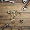 thumbnail image 1 of Mobutofu 4Pcs Grandfather Clock Weight Chain Golden Metal For Clock Repair And Maintenance, 1 of 8