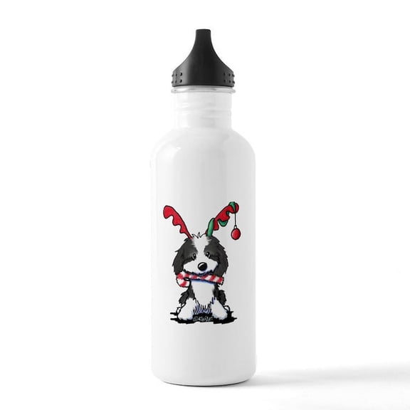 CafePress - Kiniart Cockapoo Reind Stainless Water Bottle 1 - Stainless Steel Water Bottle, Sports Bottle, 1.0L