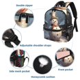 thumbnail image 3 of Christmas Snowman Retro Cute Bag Diaper Backpack Baby Cushion Backpack Backpack for School Teens with Adjustable Strap and Large Capacity, Printed Design, 3 of 6