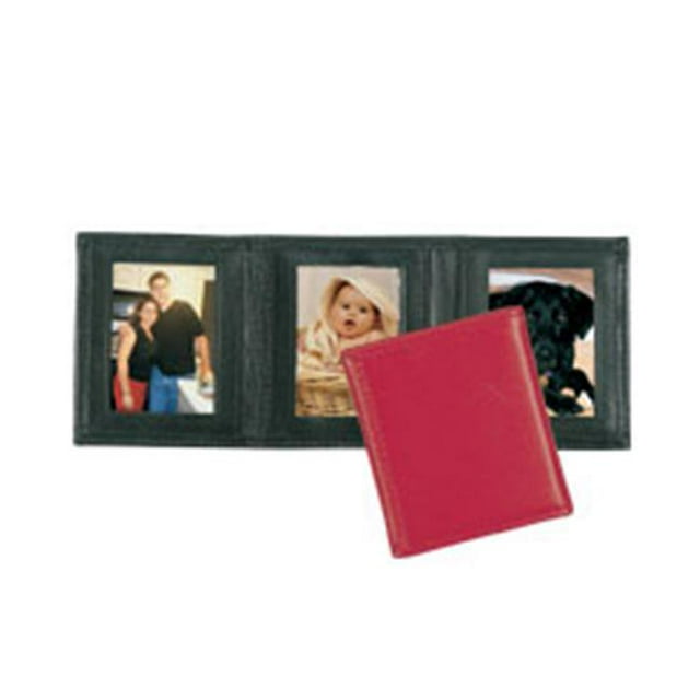 Budd Leather 552210-9 Triple Mini Photo Frame - Red
