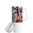 thumbnail image 2 of SKYSONIC Insulated Tumblers with Lids and Straws Handles 40oz Water Bottle Flower Floral 10 Travel Mug Reusable Stainless Steel Thermos Vacuum, 2 of 7