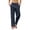 Navy -BT20, variant on Inglocry Men's Casual Linen Cotton Pants Elastic Waist Summer Beach Trousers Lightweight Yoga Vacation Pants with Pockets Black 3XL