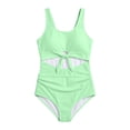 thumbnail image 2 of Kiijoy Girls Ruched Cutout One-Piece Swimsuit UPF 50+ Stretch Bathing Suit, Sizes 9-16, 2 of 4