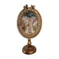 thumbnail image 1 of jifeng Oval Photo Frame Embossed with Bracket Hand Crafted Accessories Resin Ornate, 1 of 9