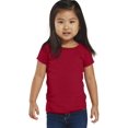 thumbnail image 2 of Rabbit Skins Rabbit Skins Toddler Girls' Fine Cotton Jersey Longer Length T-Shirt Garnet 5/6T, 2 of 2