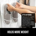 thumbnail image 4 of GORILLA GRIP 24 Pocket Over the Door Shoe Organizer, Clear PVC Pockets, Up to 40 Pounds, Hang on Doors, 2 Pack, White, 4 of 10