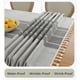 thumbnail image 3 of Mantel Alsoo de lino de algodón impermeable, 140 x 140 cm, color gris, 3 of 6