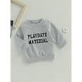thumbnail image 3 of Bagilaanoe Toddler Baby Girl Boy Casual Sweatshirt Long Sleeve Letter Print Pullover 6M 12M 18M 24M 3T Kids Fall Loose Tee Tops, 3 of 7