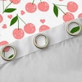thumbnail image 4 of Homewish Kawaii Loves Pattern Black Out Curtains,Cute Cartoon Cherries Curtains Pack of 2 (42x63 Each),Pink White Green Bedroom Curtains For Girls Kids,Breathable Home Decor, 4 of 6