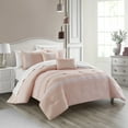 thumbnail image 4 of Rycen 5 Piece Comforter Set Pleated Embroidered Design Bedding, 4 of 8