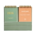 thumbnail image 2 of Liulin Mini Desk Calendar 2026, 12 Months Standing Flip Small Desk Calendar, Jan 2026 to Dec 2026, Monthly Desktop Calendar for Home Office School, Thick Paper, Twin-Wire Binding, 6.6" x 4.7", Green, 2 of 5