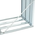 thumbnail image 5 of Royard Oaktree Metal Firewood Storage Shed, Galvanized Steel Outdoor Log Rack with Roof, Weather-Resistant Tool Shed Log holder with Foundation for Patio, Garden, Backyard, Lawn, Dark Grey, 5 of 7