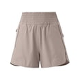 thumbnail image 2 of Women's Athletic Shorts High Waisted Running Shorts Pocket Sporty Short Gym Elastic Workout Shorts, 2 of 5