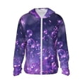 thumbnail image 1 of Balery Purple Bubble Abstract Art Sudadera ligera de manga larga con capucha y protección solar UPF 50+ para hombre y mujer, ideal para pesca y running-Small, 1 of 7