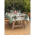 thumbnail image 3 of Outdoor Tablecloth with Umbrella Hole for Patio/Picnic/Party/Camping, Green Palm Trees Waterproof Table Cloth Rectangle Table Cover Washable, Summer Tropical Plants Banana Beige (60"x 84"), 3 of 9