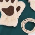 thumbnail image 1 of Guantes de medio dedo ANGGREK con pata de gato de terciopelo cómodo, 1 of 7