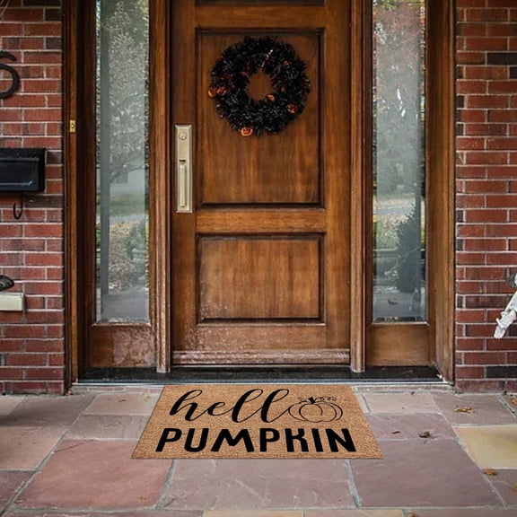 Bjutir Fall Door Mat Decoration Doormat Scary Welcome Door Mats Holiday Party Decorating Supplies Non Slip Rubber Washable Durable Easy To Clean Entry Mat 1Pc