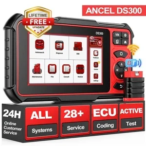 ANCEL DS300 Bidirectional Scan Tool OBD2 Scanner, All System Diagnostic Tool with 28  Resets ECU Cod-ing, Bluetooth Car Diagnostic Scanner for All Vehicles, 3-Year Updates, 24h Online Chat