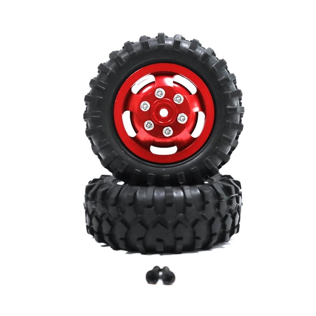Llantas de ruedas neumático RC Bewildely 2 piezas 1/10 Rojo