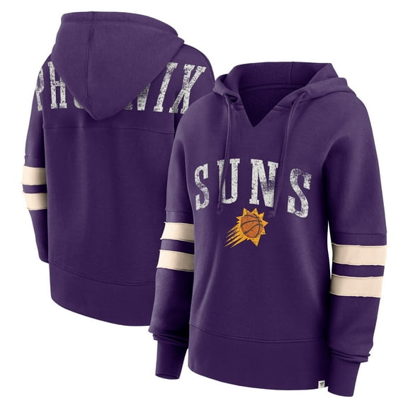 Women's Fanatics Branded Purple Phoenix Suns Bold Move Dolman V-Neck Pullover Hoodie