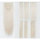 thumbnail image 1 of SWACC Extensiones de cabello sintético con clip para mujer, 22 pulgadas, cabeza completa recta, 7 piezas separadas, resistentes al calor (rubio platino-60#), 1 of 2
