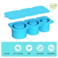 thumbnail image 5 of Ice-Cube Tray for Cup Tumbler Cup, Cylinder-Shaped Silicone Ice Mold with Lid for Freezer,Brown & Yellow, 5 of 5