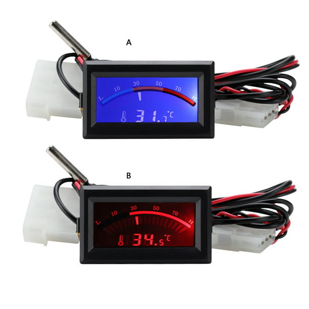 Aquarium Thermometer Digital Mini Temperature Meter 4 Pin Indoor Temperature  Tester, Red 