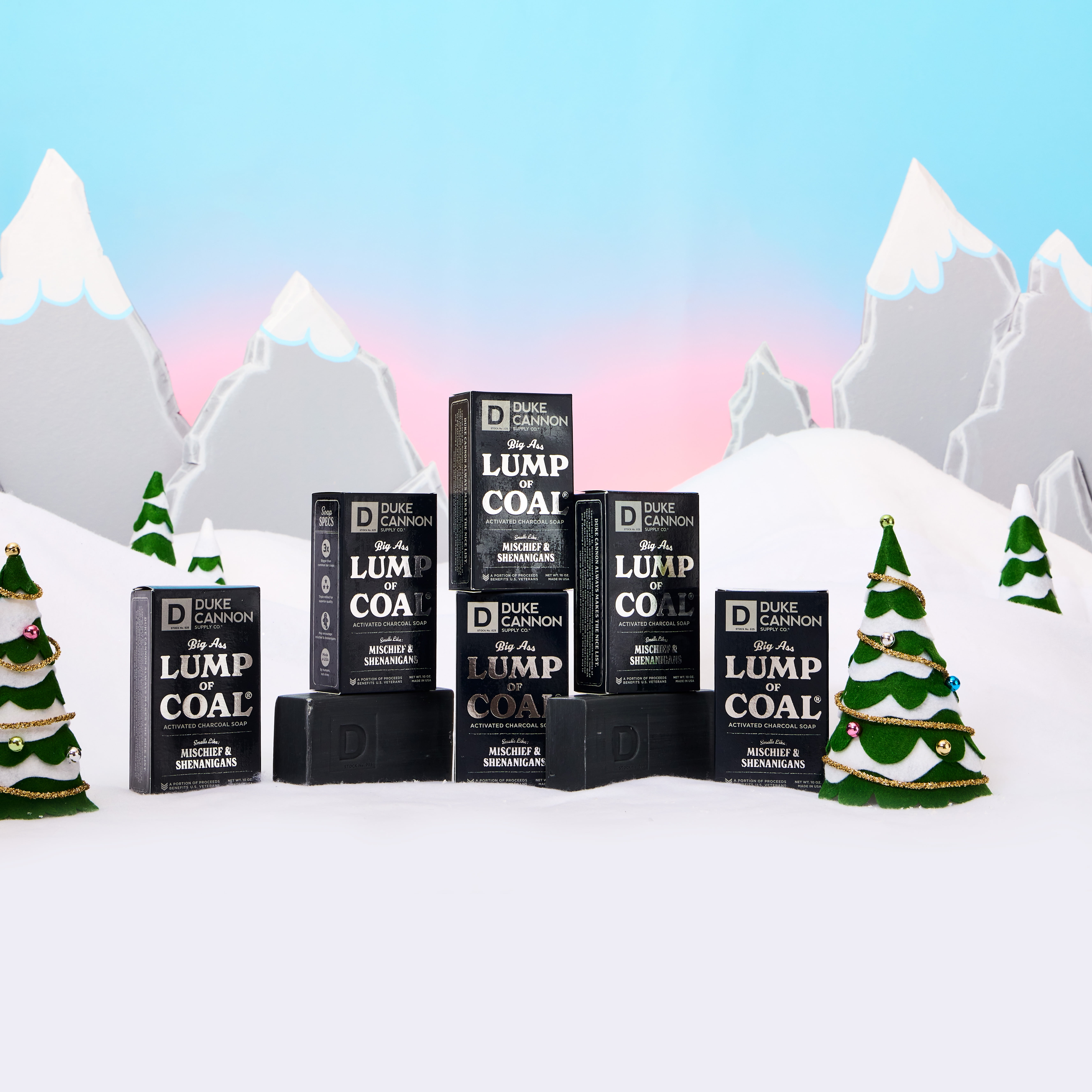 (2 pack) Duke Cannon Big Ass Lump of Coal Soap - Bergamot & Black Pepper Scent, 10 oz, 1 Bar