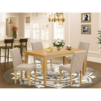 East West Furniture Dining Room Set Oak, CAAB5-OAK-04