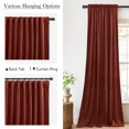 thumbnail image 3 of Cortinas Stangh de terciopelo rojo oxidado 132 x 213 cm (ancho x largo), 2 paneles, 3 of 8