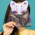 thumbnail image 2 of KAKOWELY 2 máscaras de zorro únicas para actuaciones escénicas, máscara de zorro de media cara, máscara de zorro, máscara de cosplay de animal, máscara de cosplay de Halloween, máscaras de mascarada, 2 of 4