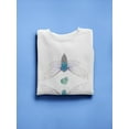 thumbnail image 3 of Artshine Cicadas And Turquoise Sweatshirt Women -Gabby Malpas Designs, Female XX-Large, 3 of 4