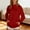 Red, variant on Zunfeo Hooded Sweatshirts for Women Warm Fall Winter Fleece Sweatshirts High Neck Long Sleeve Pullover Tops with Pockets Red L
