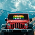 thumbnail image 3 of Uorisanigo Windshield Sun Shade Compatible with Jeep Wrangler JL/JLU 2018-2024 & Jeep Gladiator JT 2020-2024 Pride Rainbow LGBTQ Front Window Sun Shade, Blocks UV Rays Keep Vehicle Cooler, 3 of 7