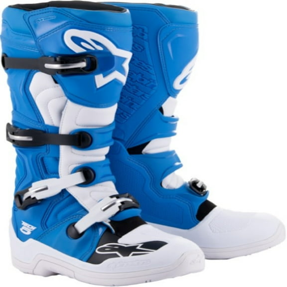 Alpinestars Tech 5 Adult Off-Road Motorcycle Boots - White/Blue / 7