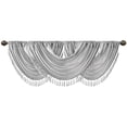 thumbnail image 1 of Madison Park Polyester Faux Silk Waterfall Embellished Valance in Silver, 1 of 6