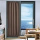 thumbnail image 4 of Cortinas de puerta francesa de alta precisión de color sólido, con ojal para barra de deslizamiento, gris oscuro profundo, 4 of 8