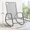 thumbnail image 3 of Outsunny Garden Rocking Chair, Outdoor Indoor Texteline Rocker for Patio, Balcony, Porch, Grey, 3 of 10