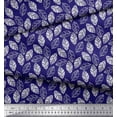 thumbnail image 3 of Soimoi Modal Satin Fabric Leaves Block Print Fabric by The Yard 42 Inch Wide, 3 of 3