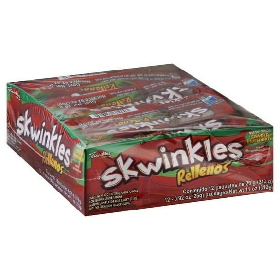 Lucas Skwinkles Rellenos Candy Strips, 12 ea