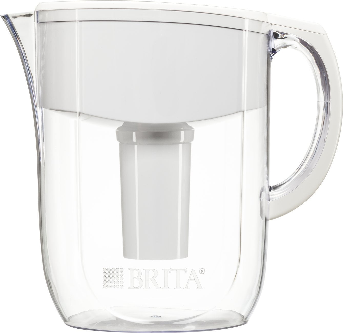 Large 10 Cup Everyday Water Pitcher with Filter BPA Free White, LARGE WATER PITCHER This