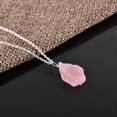 thumbnail image 2 of QNAVIC Natural Raw Pink Morganite Gemstone Rough Stone Handmade Dainty Pendant Necklace Healing Chakra Crystals March Birthstone Gift for Women Silver Plated Chain 18 inch, 2 of 5