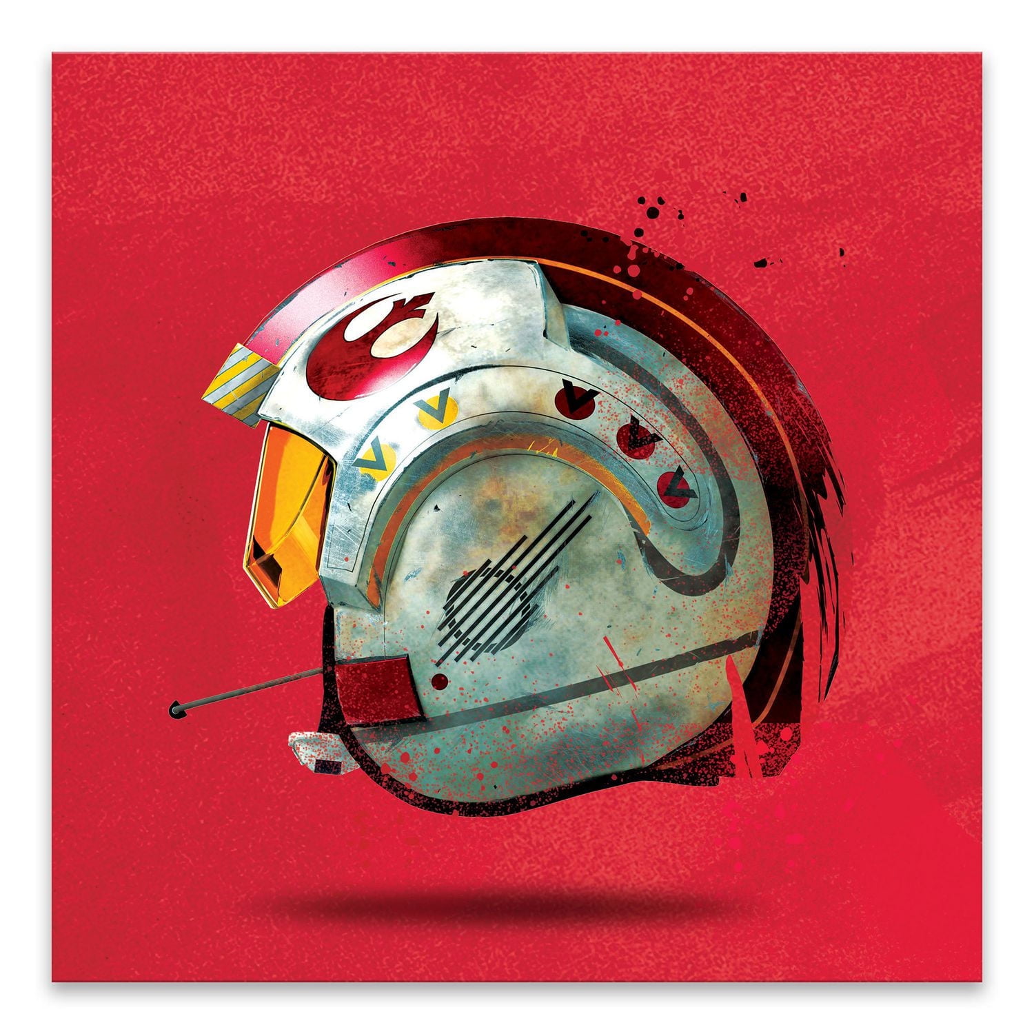Artissimo Designs Star Wars Red Squad Helmet Printed Canvas