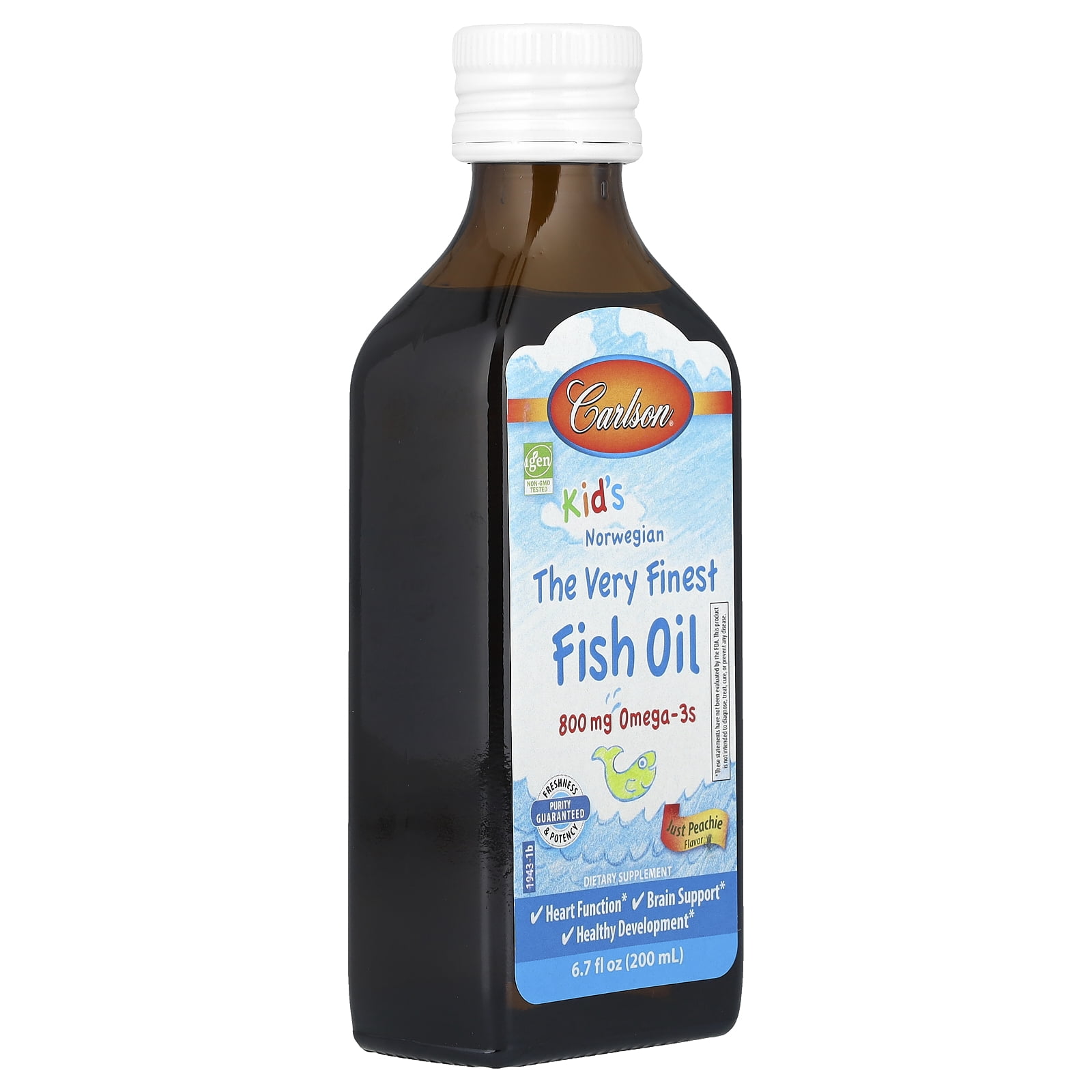 Carlson Laboratories Kid's The Very Finest Fish Oil, Just Peachie 200 ml Liquid