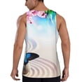 thumbnail image 3 of Gaeub Butterfly In Blossoms Zen Men's Athletic Tank Top, Workout Sleeveless Shirts, Running Tank Tops for Gym, Running, Training - 4X-Large, 3 of 9