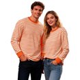 thumbnail image 3 of ZUKMRJPC Men's Casual Striped Shirts Long Sleeve Crewneck Basic T-Shirts Loose Fit Soft Comfort Spring Summer Work Athletic Tee Tops, 3 of 5