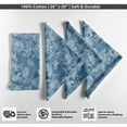 thumbnail image 4 of Vargottam Designer Cotton Canvas Napkins - Set of 12, 20-Inch, Blue Tone Botanical Line Art Print, Durable & Absorbent Cloth Napkins for Dining, Parties, and Home Decor - Machine Washable, 4 of 7