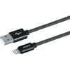 I.sound Isound-5936 Heavy-duty Braided Charge & Sync Usb Cable With Lightning Connector, 10ft (black)