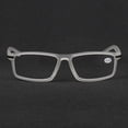 thumbnail image 4 of 3 Pairs of Transparent Resin Classic Reading Glasses 4.00, Plastic Rectangle Sport Business Readers 4.00 for Men, 4 of 5