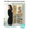 thumbnail image 6 of LUXFURNI Jewelry Armoire with LED Lights Wall/Door Mounted Full Length Mirror with Jewelry Storage White, 6 of 9